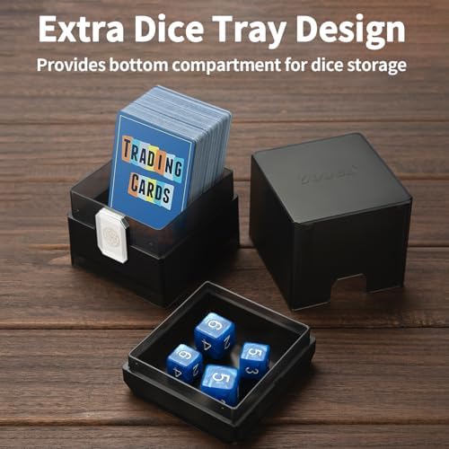 Sooez Card Box for MTG with Dice Storage Green