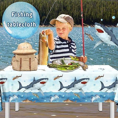 Shark Tablecloth 3Pcs Birthday Party Supplies