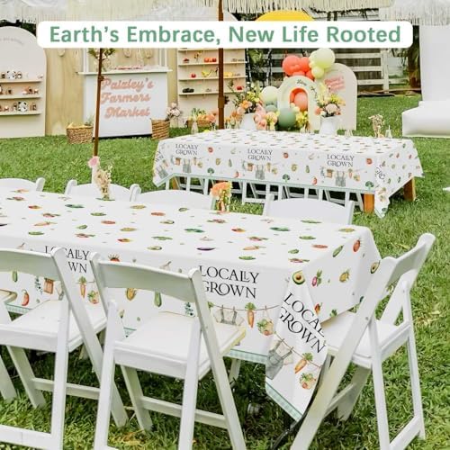 3Pcs Locally Grown Baby Shower Tablecloth Set