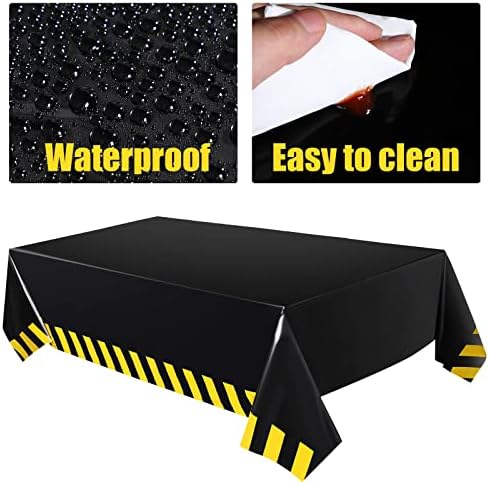 6 Pcs Construction Birthday Party Supplies Decorations Black