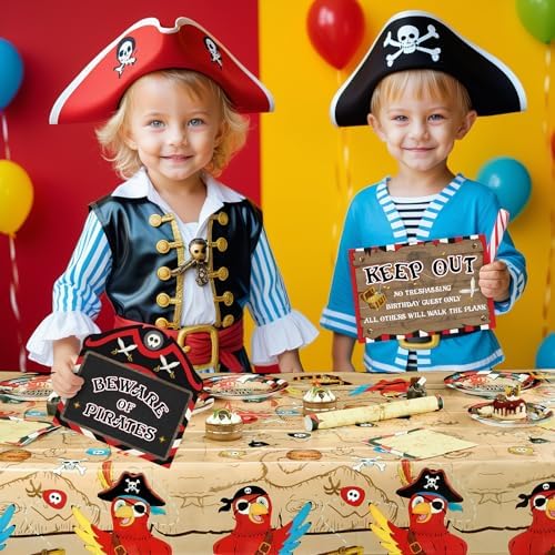 WERNNSAI Pirate Party Tablecloth 3 Pack 54x108