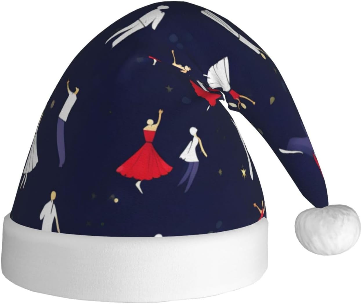 Personalized Santa Hat with Ballroom Dance Pattern