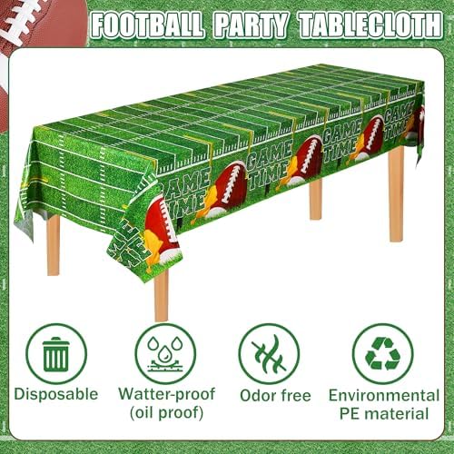 3pcs Football Party Tablecloths Rectangular Plastic 108x54