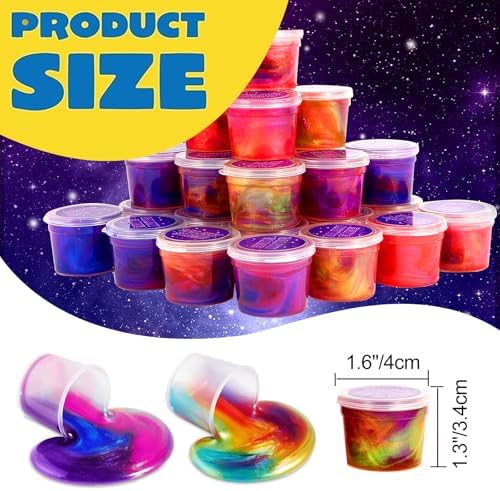 24 Pack Galaxy Slime Party Favors for Kids