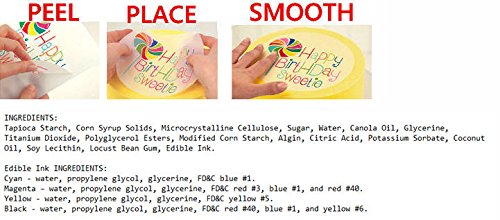 Happy 75th Birthday 2inch Rainbow Edible Cupcake Toppers -12ct