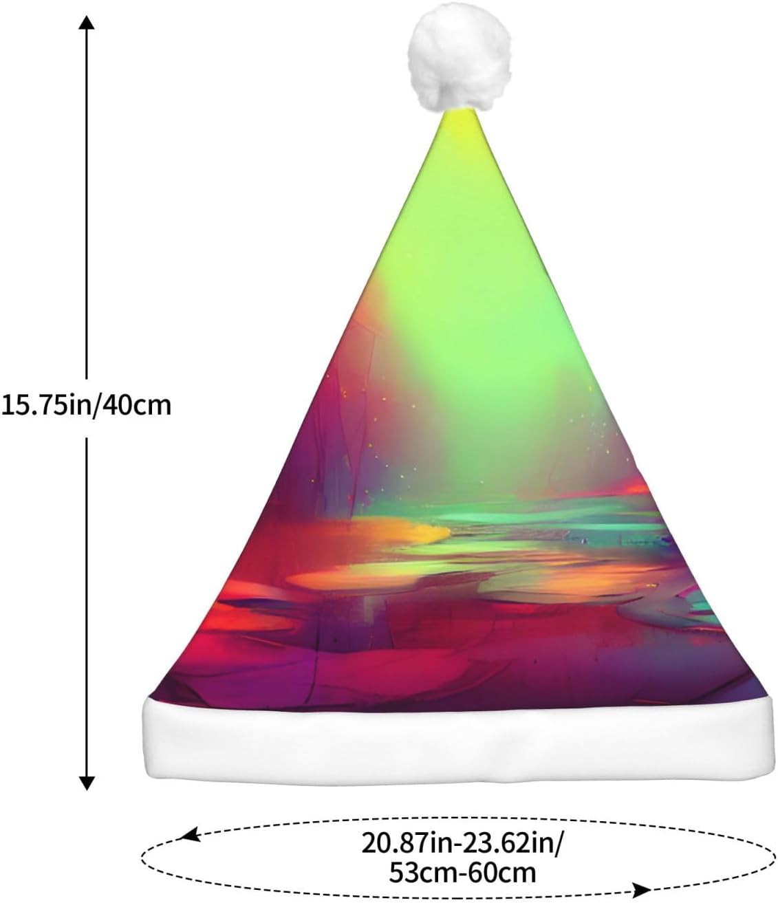 Qin Zheng LED Light Up Santa Hat for Adults Christmas Hat