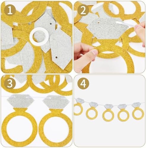 Diamond Ring Garland Bachelorette Party Banner Engagement Decor