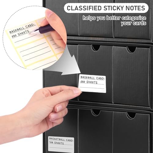 Homthy Card Storage Box with 50 Dividers and Labels