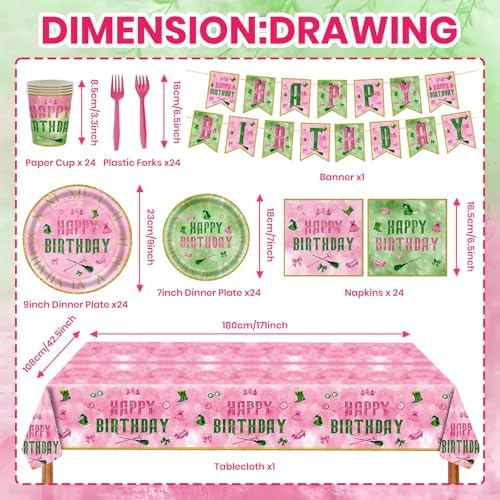 122Pcs Wicked Party Decorations Set