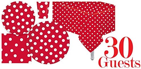 Oojami 30 Person Party Pack Red Polka Dots