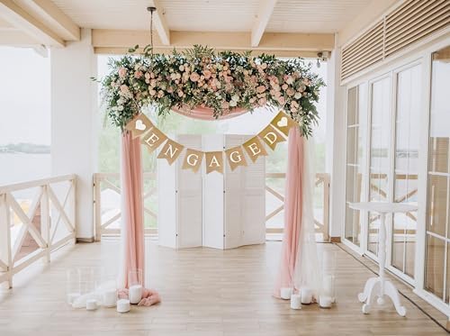Engagement Party Decorations Engaged Burlap Banner 1