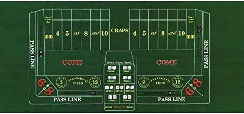 Amscan Premium Green Craps Table Cover 37x6