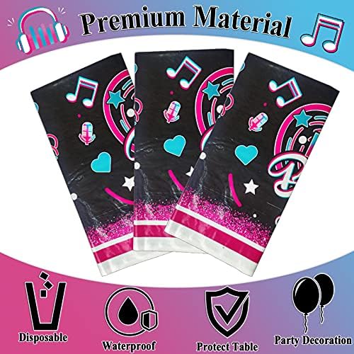 3 Pieces Music Note Themed Birthday Tablecloths