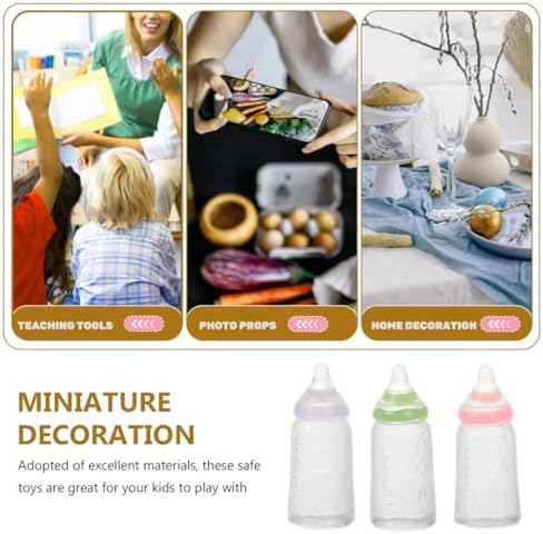 Kichvoe 30pcs Miniature Doll Bottle Set for Baptism Party Favors