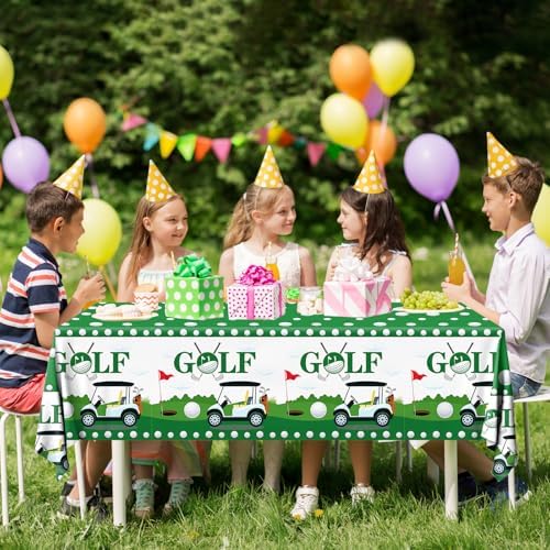 Golf Party Tablecloth 2pcs 87x51 Inch