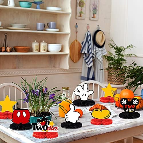 LINGTEER 2nd Birthday Mouse Honeycomb Centerpieces