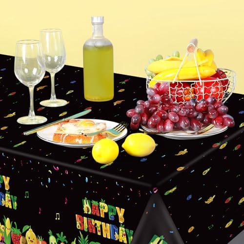 Tiamon 3 Pcs Fruit Tablecloths 54x108 Inch Birthday Party Decorations
