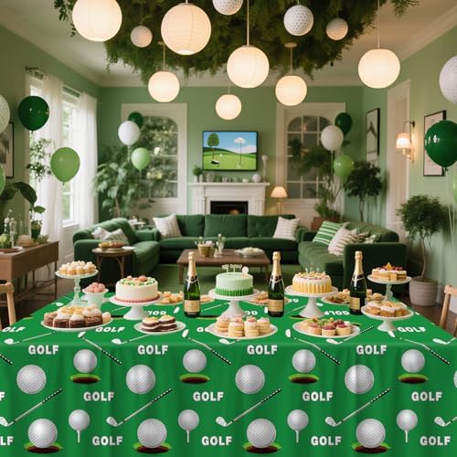 4 Pack Golf Theme Tablecloths for Birthday Parties