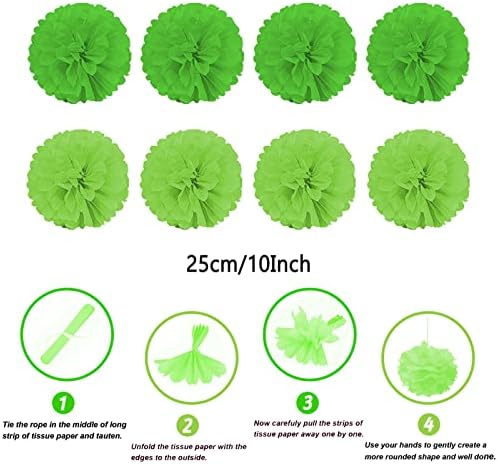 ZERODECO Green and Light Green Party Decorations