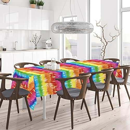 Iceyyyy 6pcs Tie Die Tablecover Rainbow Decor