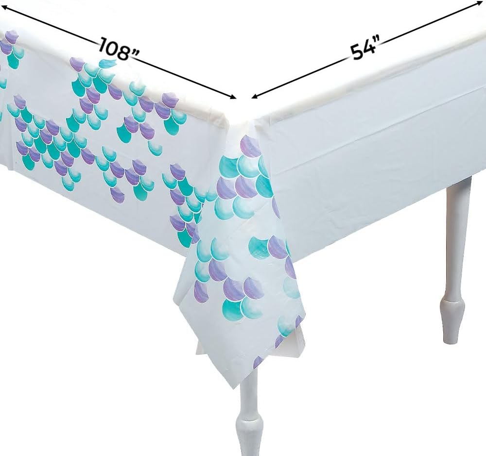 Fun Express Mermaid Sparkle Table Cover - 1 Piece