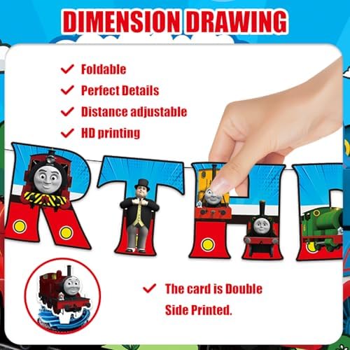 42 Pack Train Friends Party Supplies Set