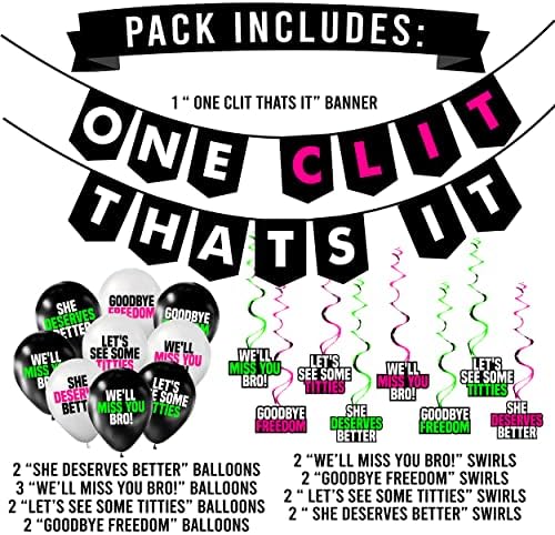 Sterling James Co Hilarious Bachelor Party Decorations Pack