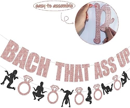 Bachelorette Party Rose Gold Banner Sign