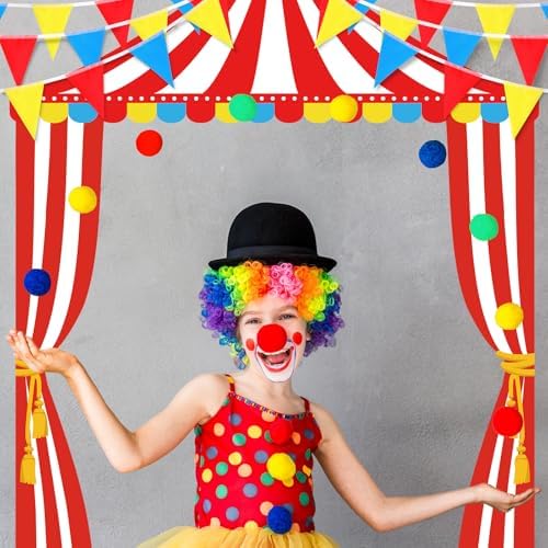 4 Pcs Halloween Carnival Decor Banners with Adhesive