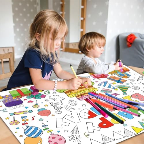 Giant Birthday Coloring Poster for Kids