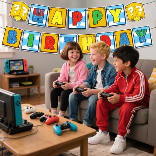 Pre-Strung Game Bro Birthday Banner for Gaming Lovers