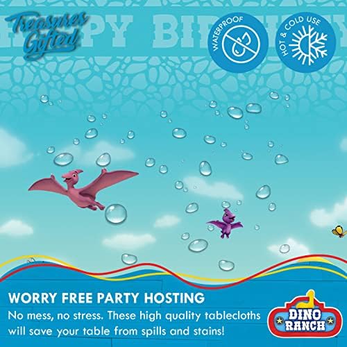 Treasures Gifted Dino Ranch Party Tablecloths 2 Pack