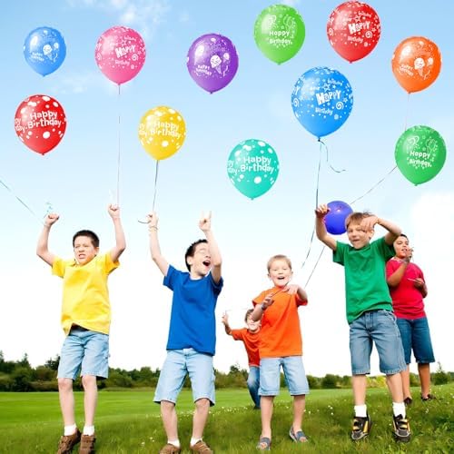 50pcs 12 Inch Happy Birthday Balloons for Men and Women
