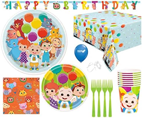 Cocomelon Birthday Party Supplies for 8 Guests