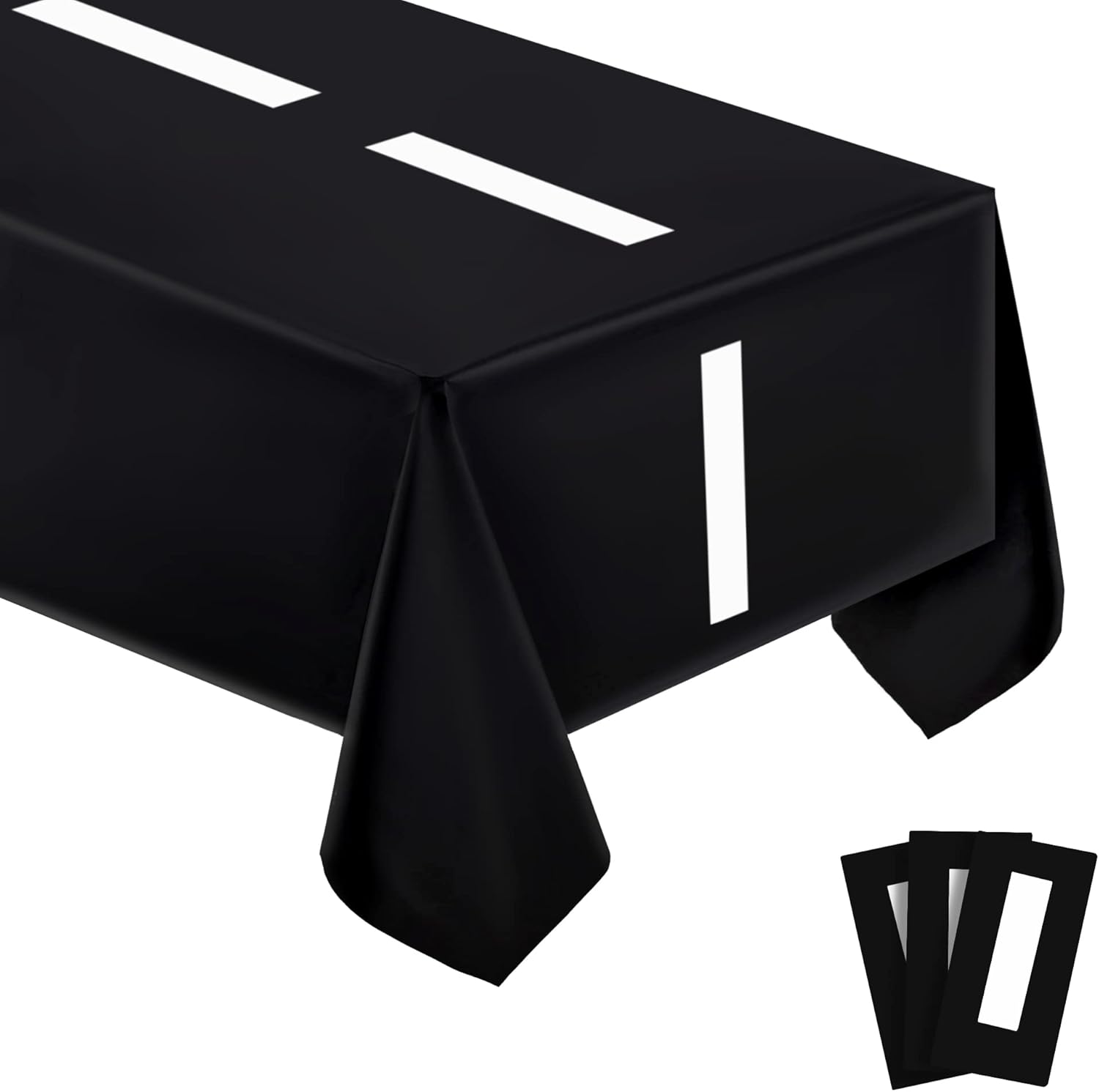 3 Packs Disposable Racetrack Tablecloth 54x108 Inches