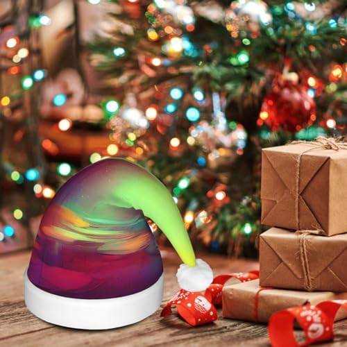Qin Zheng LED Light Up Santa Hat for Adults Christmas Hat