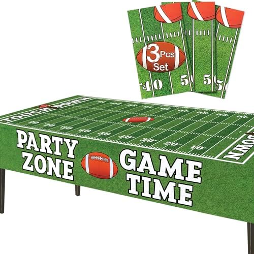AnapoliZ Football Tablecloth 3 Pcs Party Pack