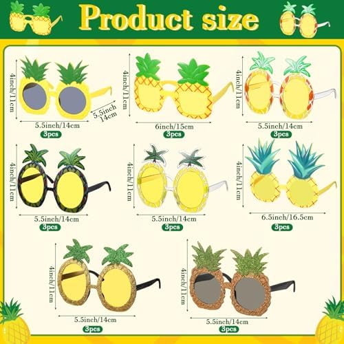 Kanayu 24 Pair Pineapple Party Sunglasses