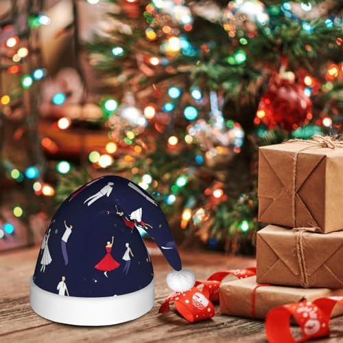Personalized Santa Hat with Ballroom Dance Pattern