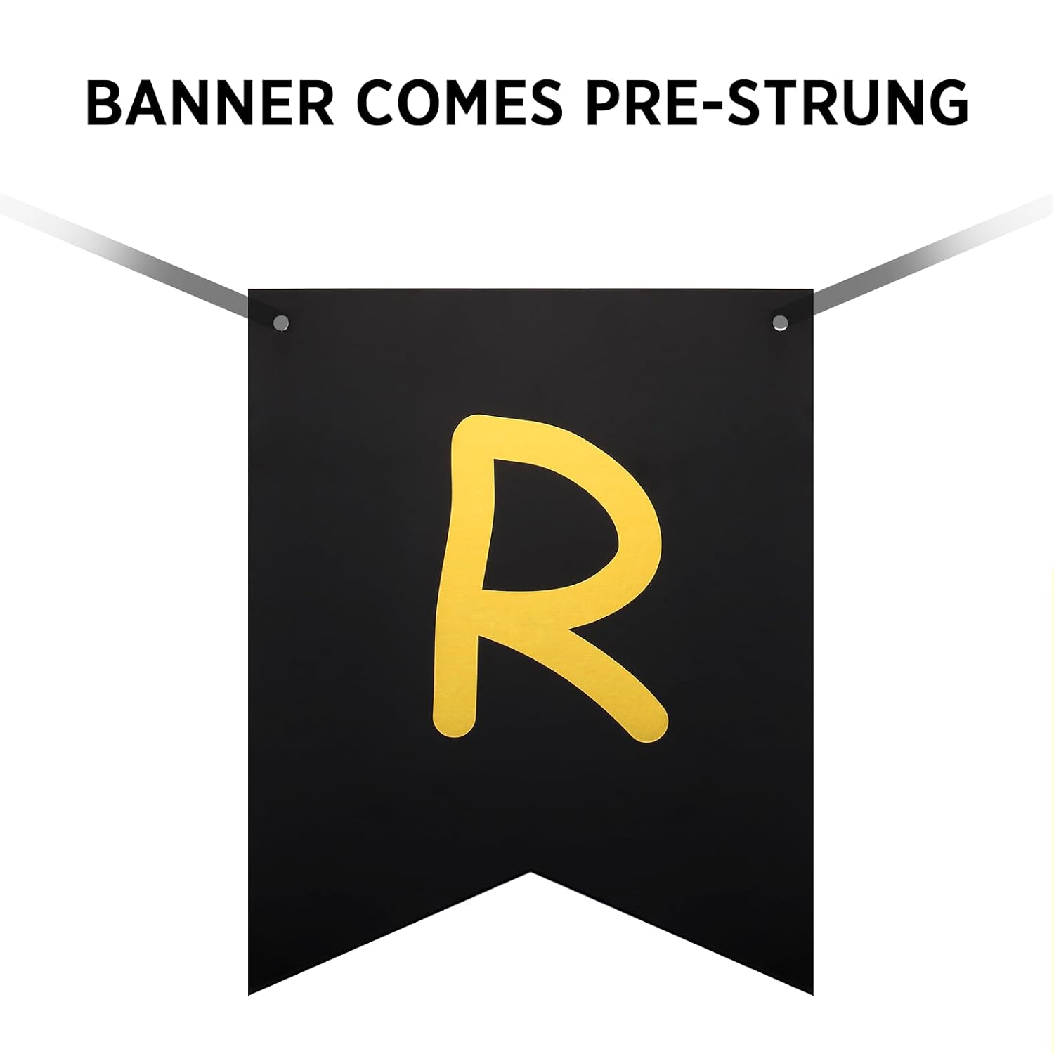 Happy Retirement Banner Black Gold Decorations Kit