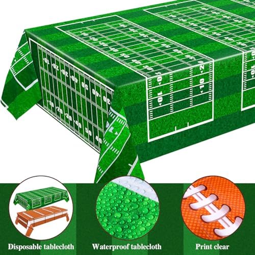 Mixweer Football Theme Tablecloths 54x108in