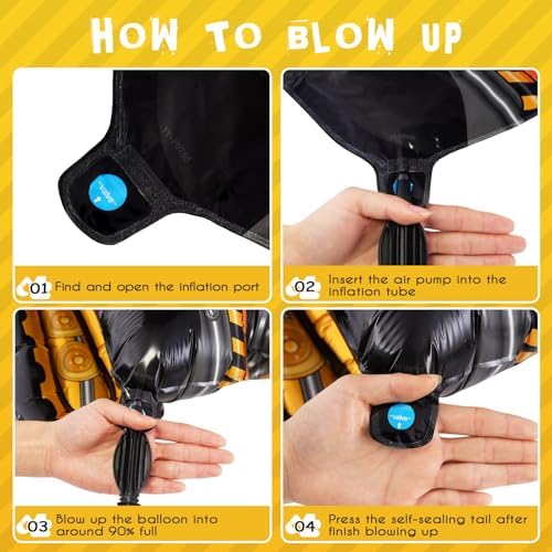 Self Standing 4D Foil Excavator Balloon for Kids