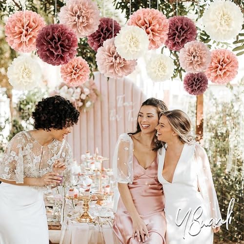 Boho Party Decor Pom Poms 12pcs Set