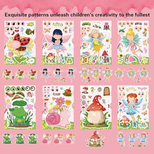 24 PCS Fairy Stickers for Kids Birthday Party Favors