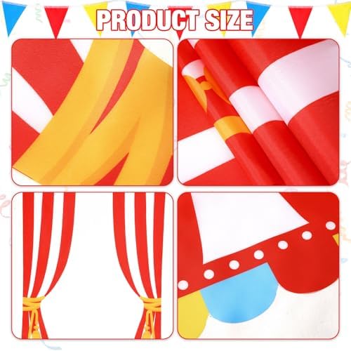 4 Pcs Halloween Carnival Decor Banners with Adhesive