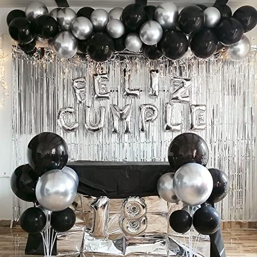 Rubfac Black Balloons Party Decor Kit 129pcs