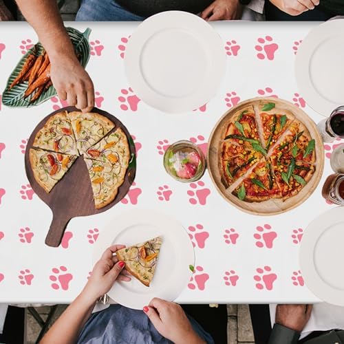 ZAKVOOR 4 Pack Puppy Paw Print Tablecloths