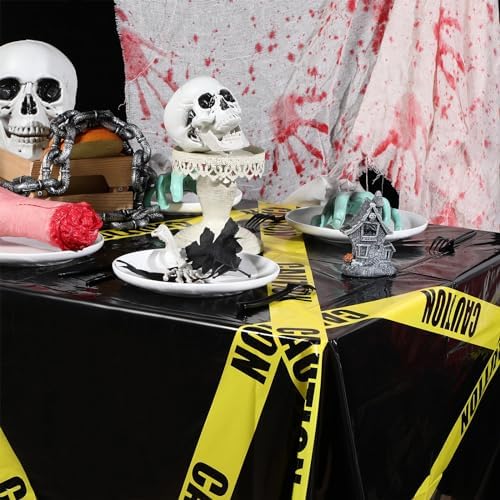 Irenare Halloween Construction Tablecloth Set of 3
