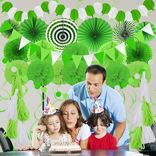 ZERODECO Green and Light Green Party Decorations