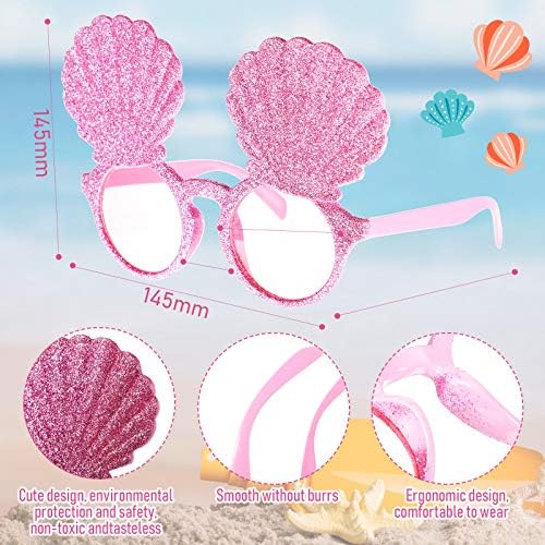 8 Pairs Luau Party Sunglasses for Beach Theme Events